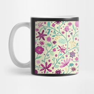 chintz pink and green Mug